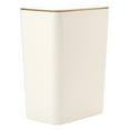 thumbnail image 3 of Kitchen Trash Can, Step-On Garbage Can with Lid, Tall Kitchen & Bathroom Trash Can, Small Office Waste Bin, Beige - Xuniizn, 3 of 9