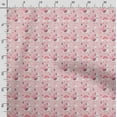 thumbnail image 3 of Soimoi Llama Alpaca Print,Cotton Cambric, Quilting Fabric Sold by The Yard 42 Inch Wide, Medium Weight Cotton Fabric, SewingSupplies,Light Pink, 3 of 5