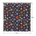 thumbnail image 5 of Football Baseball Pattern Shower Curtain 72"x72" ,Bathroom Decorative Shower Curtains Set with 12 Hooks,Modern Waterproof Washable Shower Curtain, 5 of 6