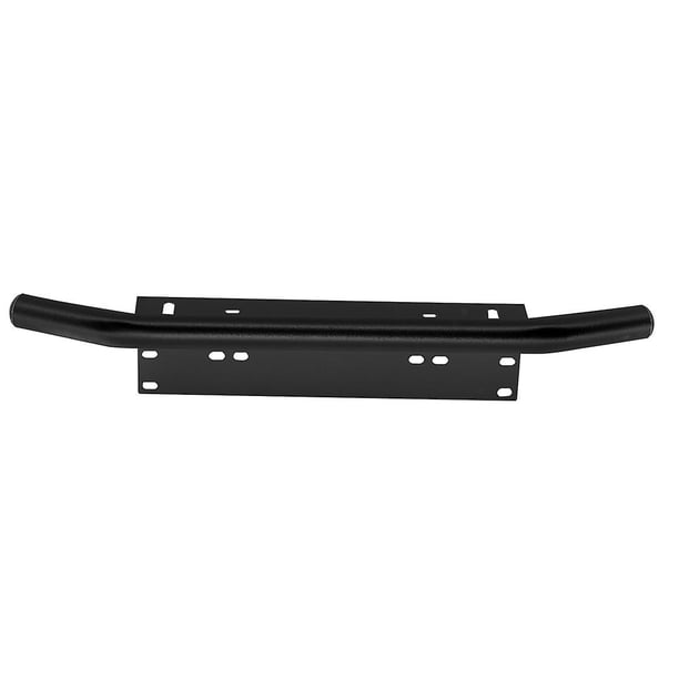 Universal Aluminum Alloy Front Bumper License Plate Holder Mount Bracket for Bull Bar Offroad Light Bar Black