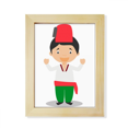 thumbnail image 1 of Red Green Turkey Cartoon Desktop Adorn Photo Frame Display Art Painting Wooden, 1 of 3