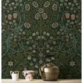 thumbnail image 6 of Seabrook Designs Greenery Victorian Garden Floral Prepasted Wallpaper - 20.9 in. W x 33 ft. Roll, 6 of 6