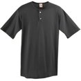 thumbnail image 1 of 580A Two-Button Baseball Jersey, Black - Medium, 1 of 1