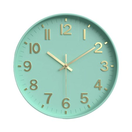 Silent Modern Clock for Wall, 3D Numbers Wall Clock for Kitchen Bedroom Living Room Office Classroom Decor Colour 1