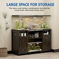 thumbnail image 2 of 50-75 Gallon Fish Tank Stand with Power Outlets, Linor Heavy Duty Metal Aquarium Stand with Cabinet for Fish Tank Accessories Storage, 52" x 19.7" Tabletop, 1200lbs Capacity (Two Door, Upgraded), 2 of 7