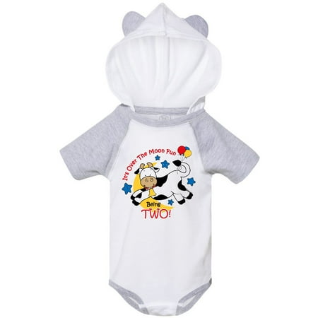 

Inktastic Cow Over Moon 2nd Birthday Gift Baby Boy or Baby Girl Bodysuit