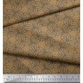 thumbnail image 2 of Soimoi Brown polyester Crepe Fabric Brush Stroke Abstract Fabric Prints By Yard 52 Inch Wide, 2 of 3