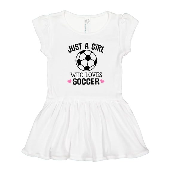 Inktastic Just a Girl Who Loves Soccer Girls Toddler Dress