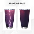 thumbnail image 3 of KLL Thunderstorm Violet Purple Print 40oz Stainless Steel Insulated Car Cup with Spillproof Lid - Keep Your Drink Hot or Cold on the Go-Straw Three-piece Set, 3 of 8