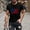 Black, variant on Men's Independence Day Patriotic Top USA States Flag Print Short Sleeve Tees Loose Casual Round Neck Cotton Pullover T-Shirt Black L