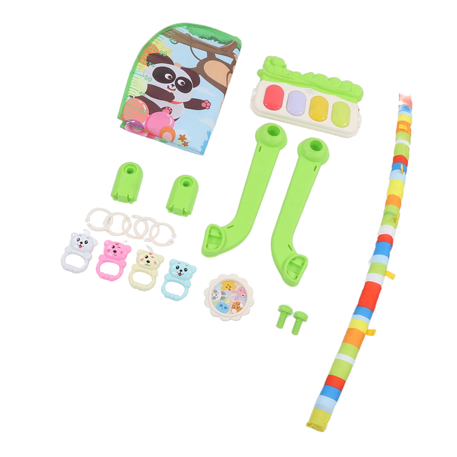 Xirurus Baby Kick Play Piano Educational Infant Gym Mat Soft Removable Activity Center with Music