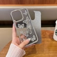thumbnail image 4 of Bling Case for Apple iPhone 16, Glitter Rhinestone-Studded with Butterfly Design Shockproof Protection Luxury Phone Case for Girls Women, Gold, 4 of 8