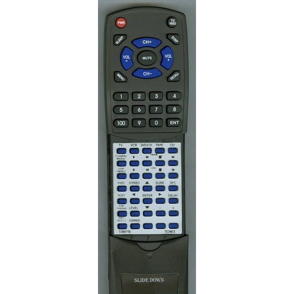 Replacement Remote for TECHNICS EUR647133, RTEUR647133, SADX930, SAAX730, EUR646496, SCS2250, SADX1040, SAAX70, SADA8, SUG88, EUR646498, SDS9225