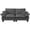 Gray, variant on AENKYO 76" Modern Chenille Sailboat Loveseat, 2-Seater Cloud Sofa with Removable Pillow Arms, Black