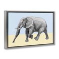 thumbnail image 3 of Stupell Industries Stepping Elephant in Sketched Style Gray Framed Floater Canvas Wall Art design by Violeta Vollmer, 17 x 25, 3 of 9
