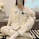 thumbnail image 3 of Primavera y verano algodón fino posparto lactancia materna suelta sudor absorbente ropa embarazada mujeres pijamas mujeres otoño, 3 of 6