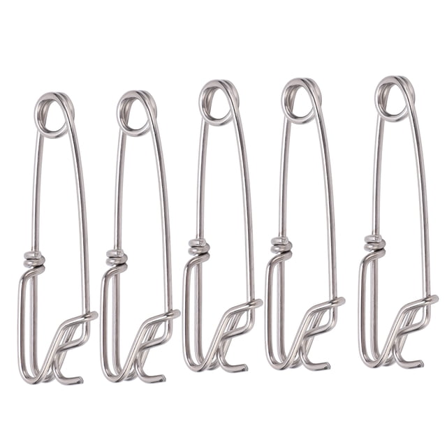 M Buder 5 Piezas de Clips de Pesca Giratorios de Acero Inoxidable Conectores Ojo Cerrado Herramienta de Cierre Rápido para Hilo Largo (3.0 x 110 mm / 0.11 x 4.33 pulgadas) para Agua Dulce y Salada