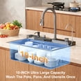 thumbnail image 4 of Drop In Kitchen Sink 33 Inch Single Bowl, Top Mount Stainless Steel Kitchen Sink, Deep Rust Resistant Kitchen Sink with Noise Reduction, 4 of 9