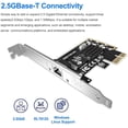 thumbnail image 2 of 2.5GBase-T PCIe Network Adapter with 1 Port, 2500/1000/100Mbps PCI Express Gigabit Ethernet Card RJ45 LAN Controller, 2 of 5