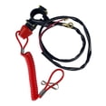 thumbnail image 6 of TIERPOP For ATV Motorcycle Dirt Pit Bike Outboard Cut Off Lawn Mowers Emergency Engine Kill Stop Switch with Tether Lanyard Cord, 6 of 10
