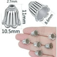 thumbnail image 4 of Aylifu 100pcs Antique Silver Flower Beads Caps Tibetan Alloy Vintage Tassel End Caps Loose Spacer Beads Cones for DIY Earring Bracelet Necklace Jewelry Making, 4 of 7