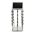 thumbnail image 2 of Rack Chip Rack with Top Writing Pad Creative 360 Rotating 5 Tiers 40 Clips Wood Chip Display Stand for Snack Candy, 2 of 7