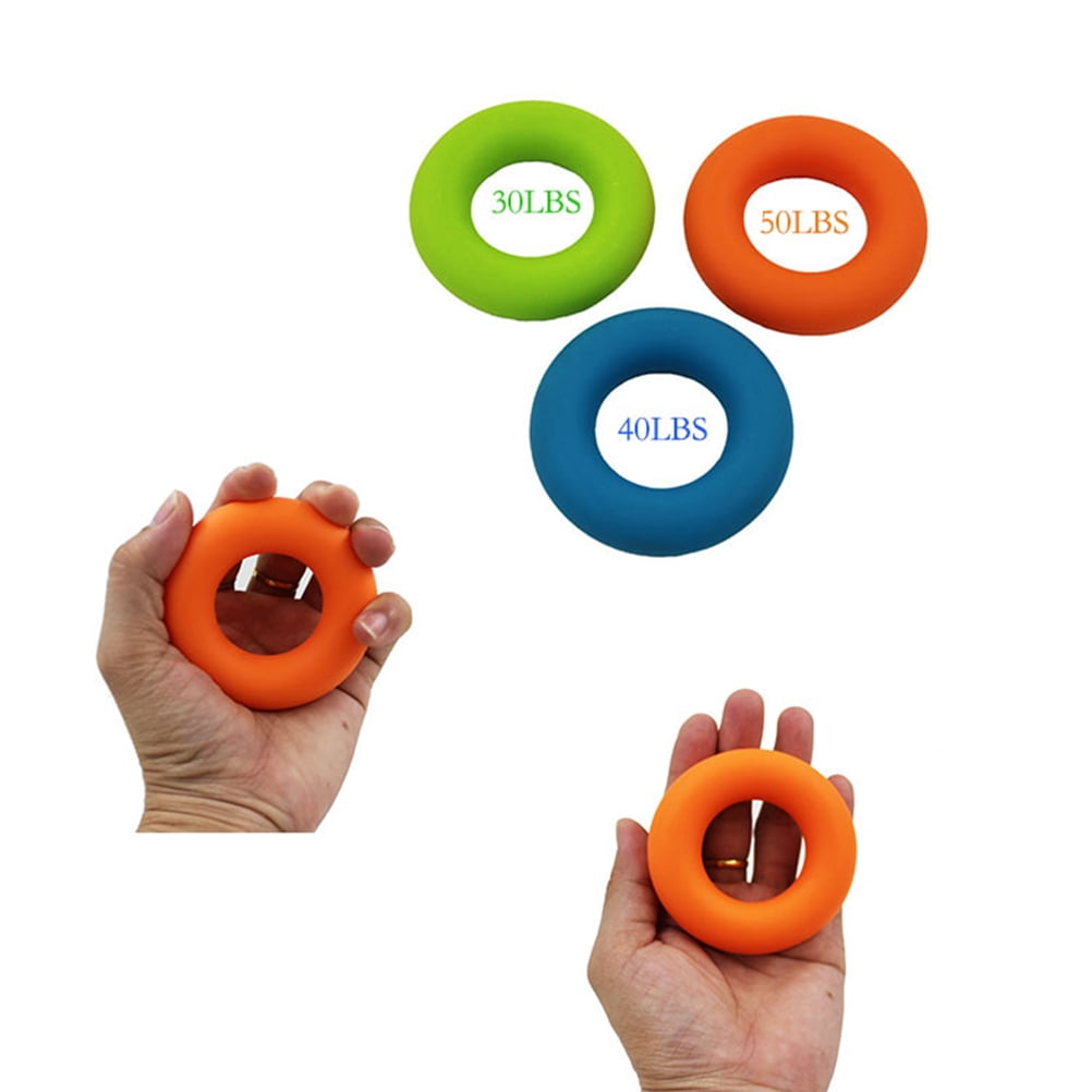 3pcs Hand Strengthener Grip Rings Round For Relief & Injury