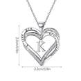 thumbnail image 2 of BGZLEU Heart Initial Necklace for Women, Silver Dainty Letter Pendant Necklaces, Personalized Initial Charm Alphabet Jewelry Valentines Mother's Day Anniversary Christmas Birthday Gift（K）, 2 of 8