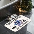 thumbnail image 4 of Happy Campers Flannel Bath Mat 16x24 Inches, Dog Paw Forest Soft Absorbent Non-Slip Bathroom Rug, Machine Washable Floor Mat for Shower, 4 of 5
