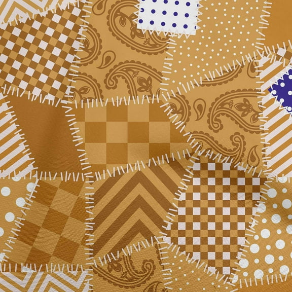 oneOone Viscose Chiffon Orange Fabric Block Dress Material Fabric Print Fabric By The Yard 42 Inch Wide