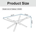 thumbnail image 2 of 39.37" Rectangular Clear Tempered Glass Coffee Table,Stylish Design with Black Metal Legs, Coffee Table for Living Room, 2 of 5