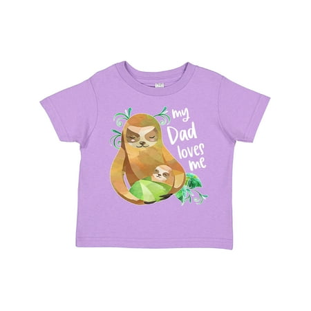 

Inktastic My Dad Loves Me Cute Sloth and Baby Boys or Girls Toddler T-Shirt