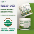 thumbnail image 5 of Grow Vitamin Organic Wheatgrass Juice Powder USDA Certified Lemon Flavor 8 oz, 5 of 13
