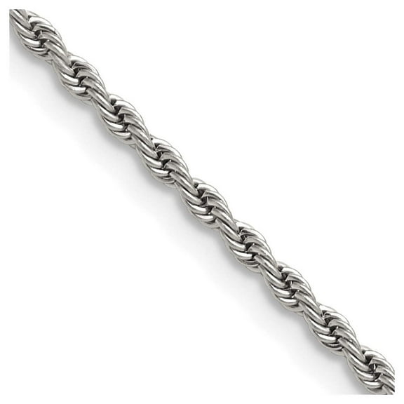 Chisel Stainless Steel 2.3mm 22in Rope Chain Necklace