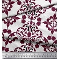thumbnail image 3 of Soimoi Polyester Crepe Fabric Moroccan Damask Decor Fabric Printed Yard 42 Inch Wide, 3 of 3