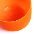 thumbnail image 4 of FUCHU D Note Sacral Chakra Orange Colored Quartz Frosted Crystal Singing Bowl 8 inch, 4 of 5