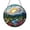 Acrylic 3.5 Inch, variant on Snowy Mountain Forest River Scene Stained Glass Style Window Art Featuring Winter Mountains Pine Trees and Flowing River Decorative Glass Art for Home Interior Window Display