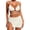 White, variant on Sngxgn Women's Bikini Swimsuit Front Cross up Two Piece Bathing Suit(White,S)
