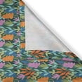 thumbnail image 3 of Ambesonne Tropical Kitchen Curtains, Exotic Scattered Leaves, 55"x30", Earth Yellow and Petrol Blue, 3 of 3