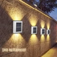 thumbnail image 3 of AMERTEER 2PCS Solar Wall Light Outdoor LED Solar Stair Light UP and Down Illuminate Light Auto ON/OFF Solar Fence Light, 3 of 10