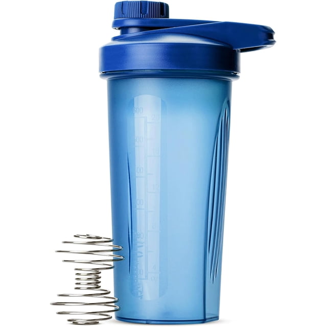 Bouteilles Shaker pour Mélanges de Protéines - Shaker de Protéines Bleu 28 oz avec Boule Fouet Métallique