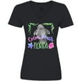thumbnail image 3 of Inktastic Cocoa Beach Florida Cute Swimming Manatee Women's V-Neck T-Shirt, 3 of 5