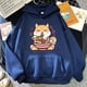 thumbnail image 1 of Nueva y linda sudadera con estampado de Shiba Inu Ramen, sudadera con capucha informal de manga larga para mujer y hombre, 1 of 5