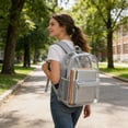 thumbnail image 6 of Clear Transparent Backpack Stadium Approved Backpack Large Capacity School Bag Multi Compartment Waterproof for School Concerts Sports Games Stadium Travel Commuting Office Daily Use Accessories, 6 of 6