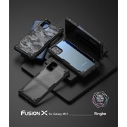 Ringke Fusion-X Case Compatible with Samsung Galaxy M51, Transparent Hard Back Shockproof Advanced Bumper Cover - Camo Black