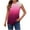 Hot Pink, variant on Tank Tops for Women under $4.98 no boundari Lace Sleeveless Round Neck Gradient Printed T-shirt Hot Pink XL
