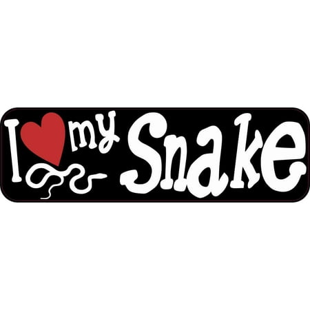 - 10X3 I Love My Snake Car Bumper Magnet Magnetic Truck Signs Magnets Pet Decal