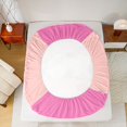 thumbnail image 4 of Manfei Cartoon Sleeping Cat Fitted Sheet Queen, Kitten Pet Bedding, Hot Pink, 3 Pieces, 1 Fitted Sheet and 2 Pillowcases, 4 of 6