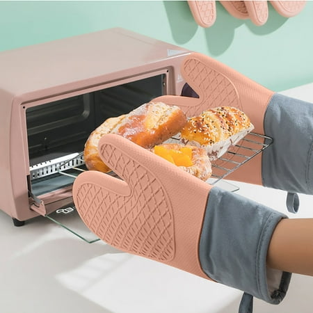 

Microwave Gloves Anti-scalding Insulation Oven Special Kitchen Baking Thickened High-Temperature Heat-proof Artifact Non Slip Heat Resistant Washable Reusable Oven Mitt
