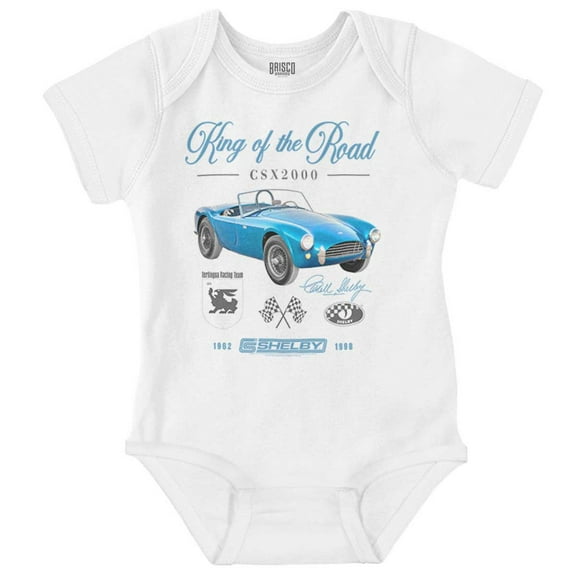 Shelby King of the Road Muscle Car Romper Boys or Girls Infant Baby Brisco Brands NB